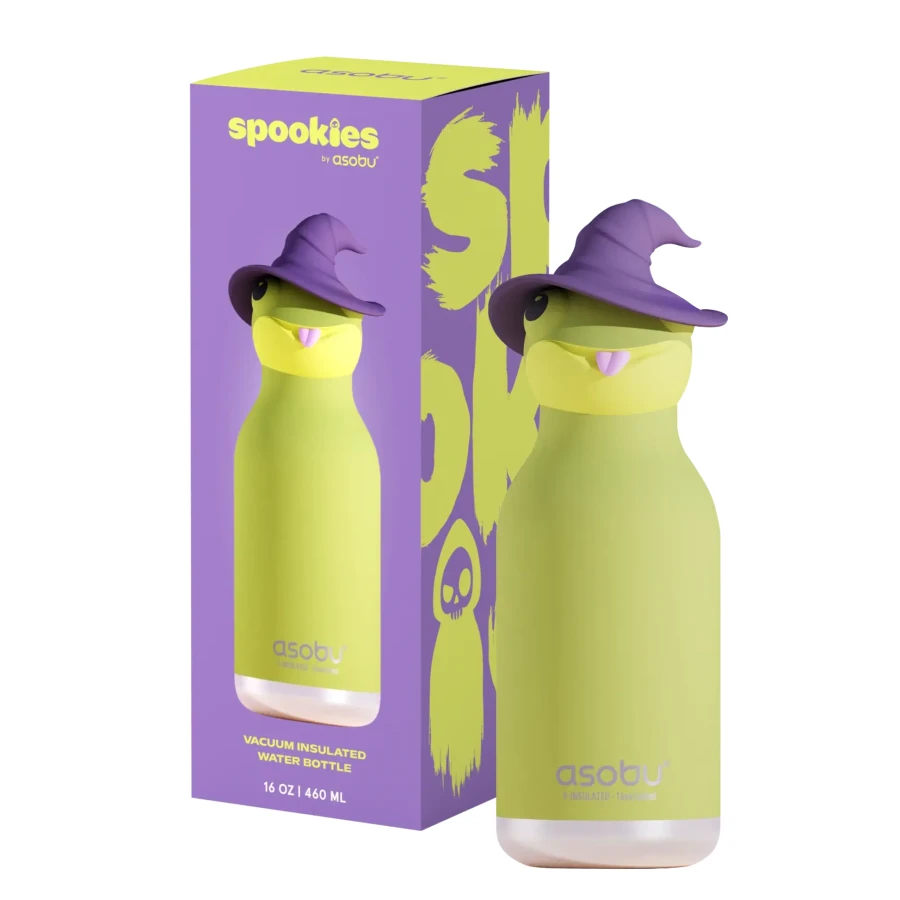 Butelka termiczna ze słomką Spookie, 460 ml - Witch / Asobu Halloween