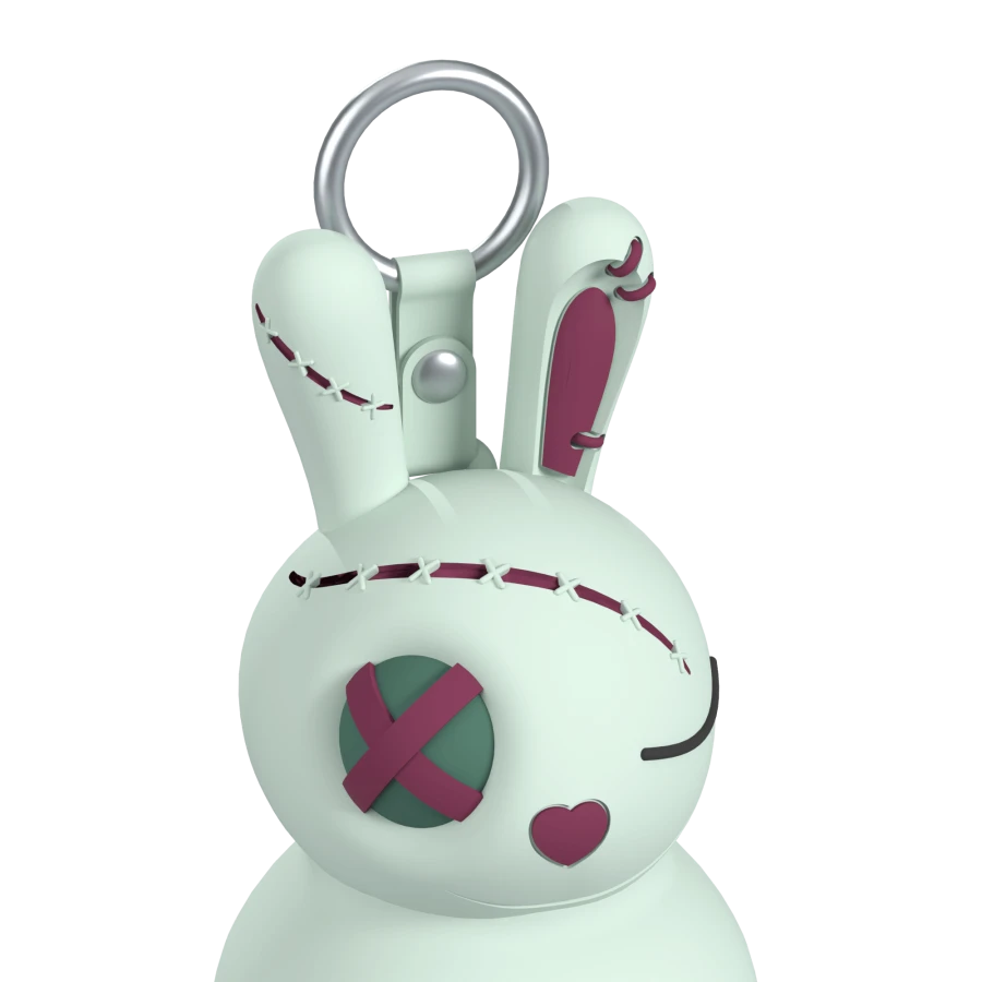 Butelka termiczna ze słomką Mini Spookie, 200 ml - Undead Bunny / Asobu Halloween