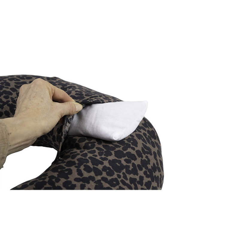 Poduszka z termoforem z pestek lnu 2w1 Little warmy Jersey - Leopard / Beaba