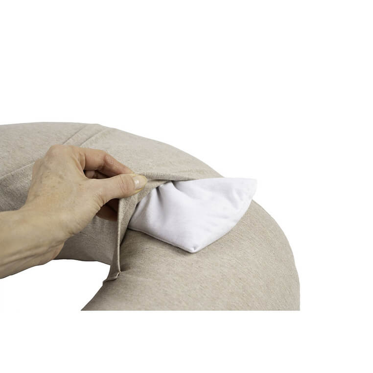 Poduszka z termoforem z pestek lnu 2w1 Little warmy Jersey - Clay / Beaba