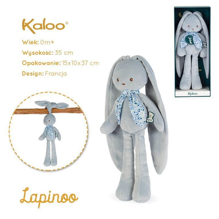 Przytulanka Królik Niebieski duży 35 cm w pudełku kolekcja Lapinoo / Kaloo 