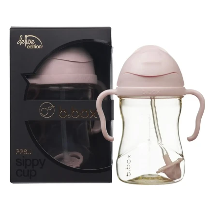 Bidon ze słomką PPSU, deluxe edition, 240 ml, Blush / b.box