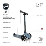 Highwaykick 3 LED Hulajnoga składana ze świecącymi kółkami 3+ Steel / Scootandride
