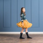 Spódnica Pettiskirt - Musztarda RÓŻNE ROZMIARY / Manufaktura Falbanek