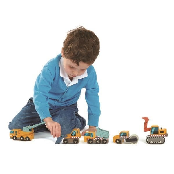 Drewniane pojazdy budowlane / Tender Leaf Toys