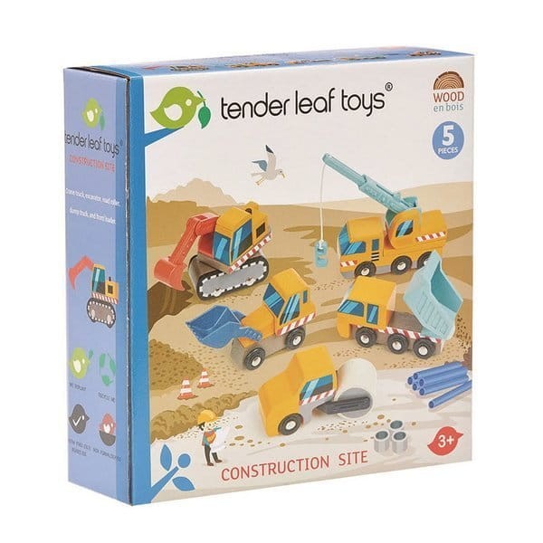 Drewniane pojazdy budowlane / Tender Leaf Toys