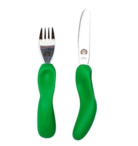 Sztućce kształtujące chwyt 3-9 lat, ETAP 3 - green / Nanas Manners