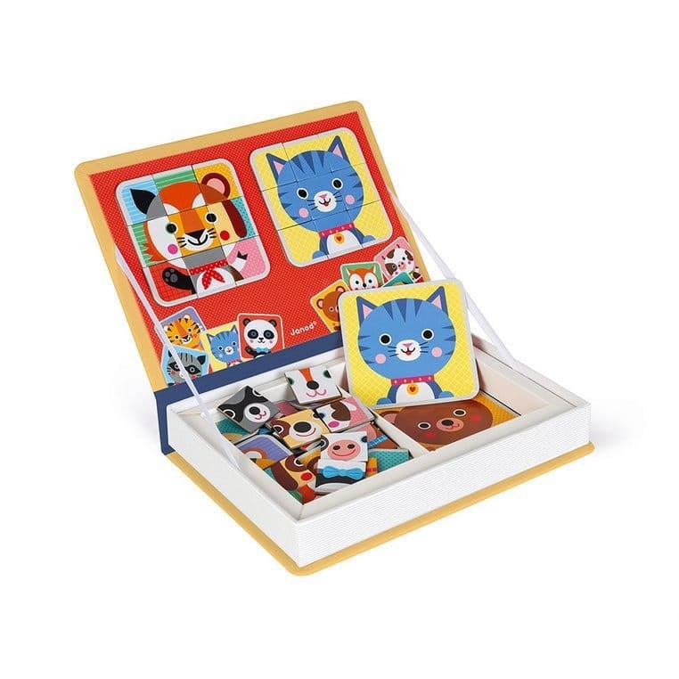 Magnetyczna układanka Puzzle zwierzątka Magnetibook, Janod