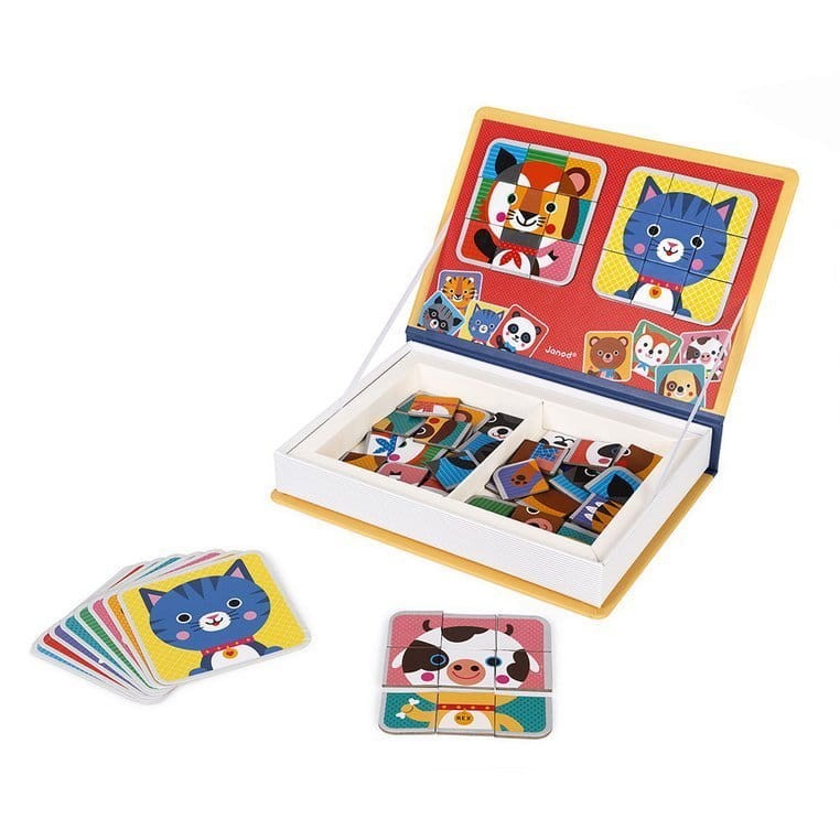 Magnetyczna układanka Puzzle zwierzątka Magnetibook, Janod