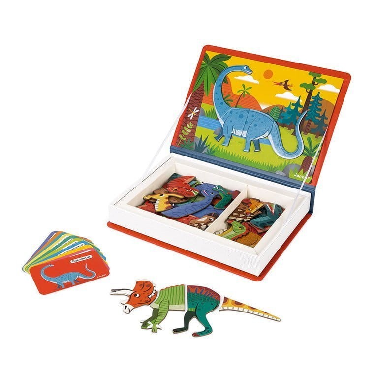 Magnetyczna układanka Dinozaury Magnetibook / Janod