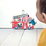 Drewniana tablica manipulacyjna Wóz strażacki Nosorożec Marius 9 m+ / Lilliputiens