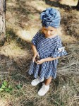 Turban Velvet Dusty Blue RÓŻNE ROZMIARY / Looks by LUKS
