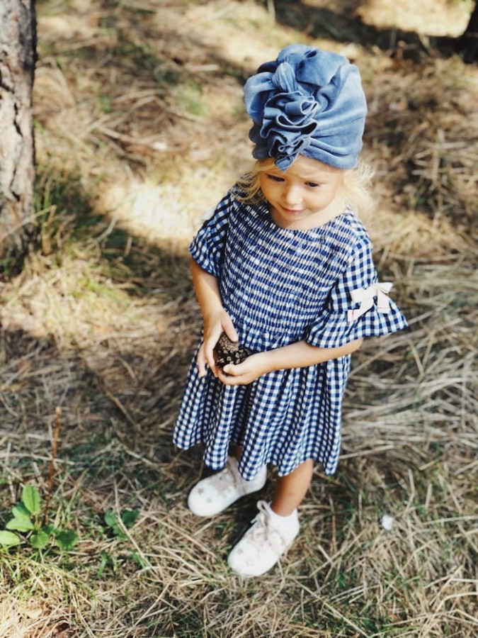 Turban Velvet Dusty Blue RÓŻNE ROZMIARY / Looks by LUKS