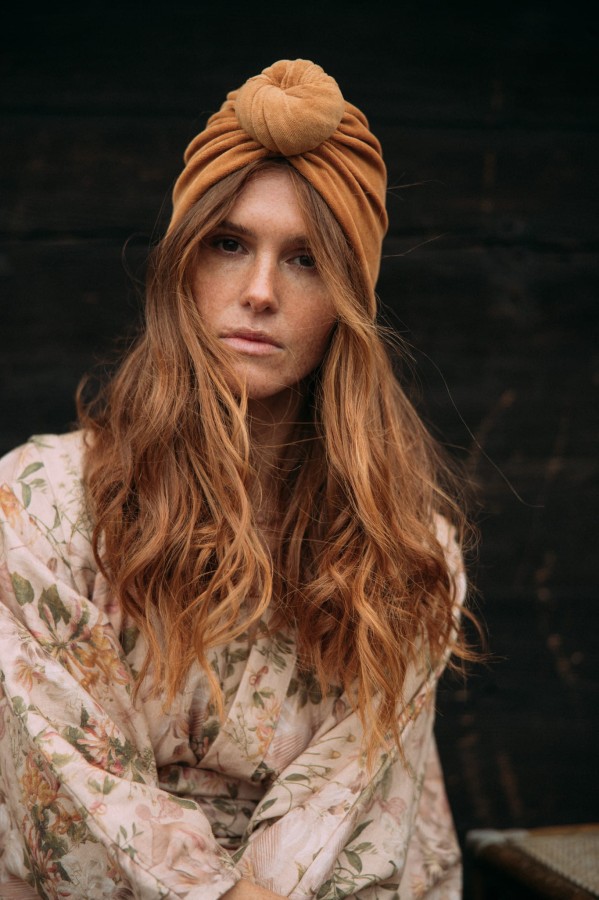 Turban No.2 Velvet Golden Ochre RÓŻNE ROZMIARY / Looks by LUKS