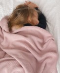 Bambusowy kocyk powder pink 80x100 - classic / My Memi