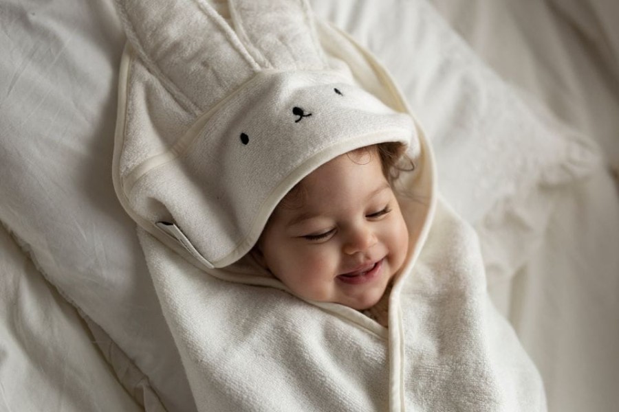 Bambusowy ręcznik beige - rabbit