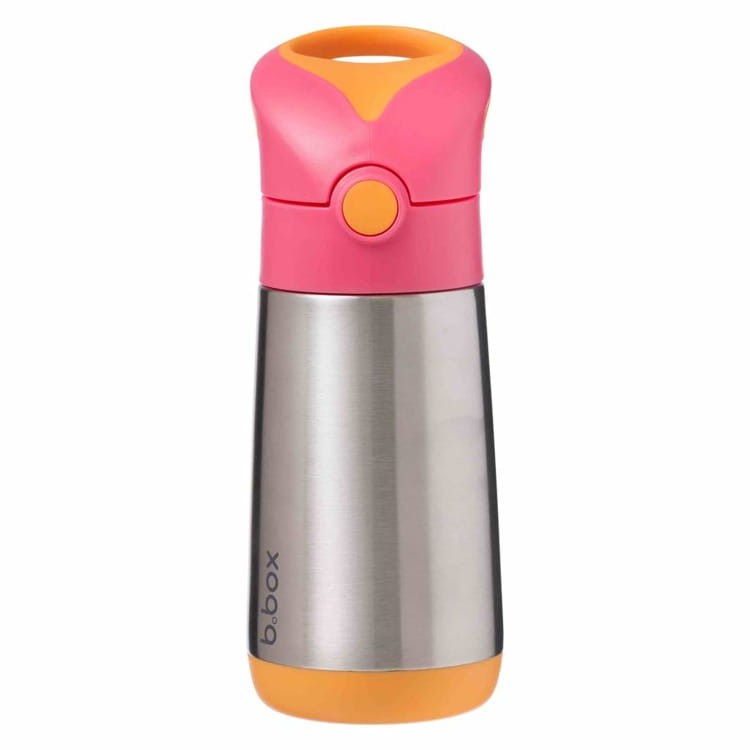 TERMOBUTELKA ZE SŁOMKĄ STRAWBERRY SHAKE 350 ML / b.box