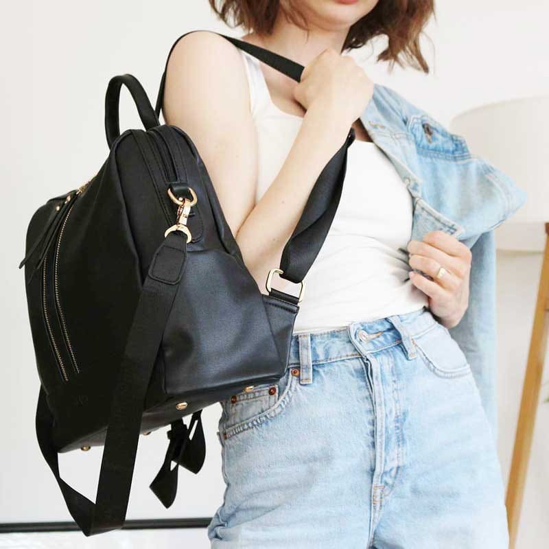Plecak i torba dla mamy 2w1 MINI black / Joissy