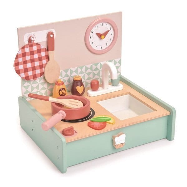 Drewniana kuchnia przenośna, Mini Chef / Tender Leaf Toys