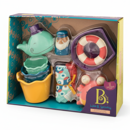 Wee B. Splashy – zestaw prezentowy do kąpieli dla niemowląt / B.Toys BX1568Z