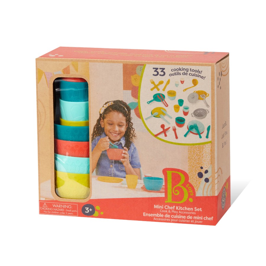 Mini Chef Kitchen Set – zastawa STOŁOWA i akcesoria KUCHENNE / B.Toys
