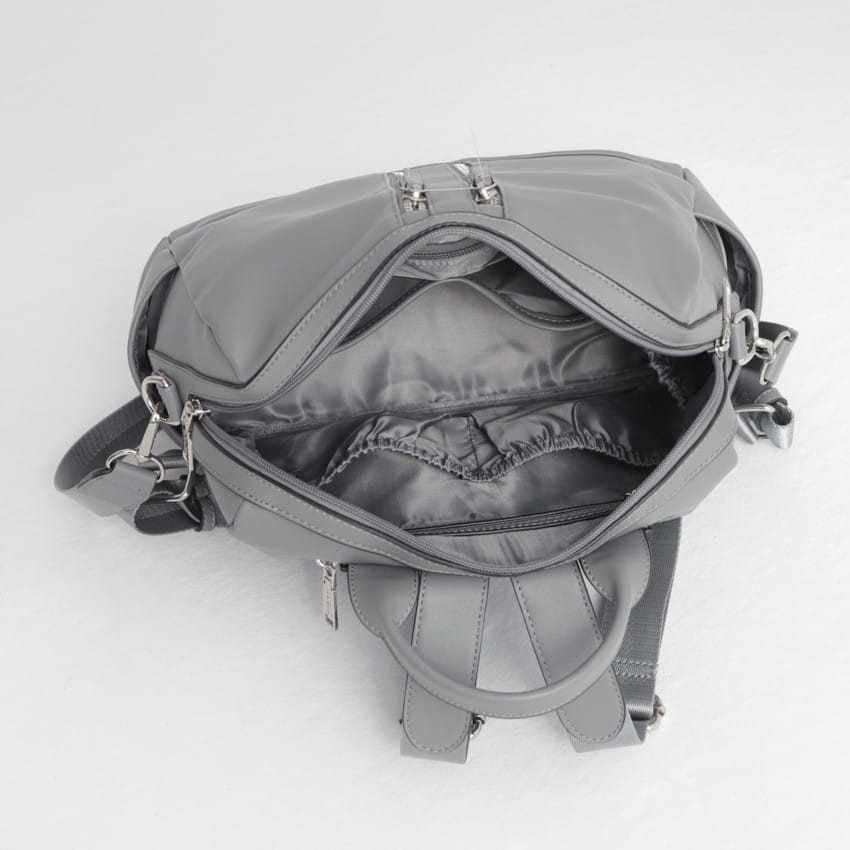 Plecak i torba dla mamy 2w1 MINI cool grey/silver / Joissy