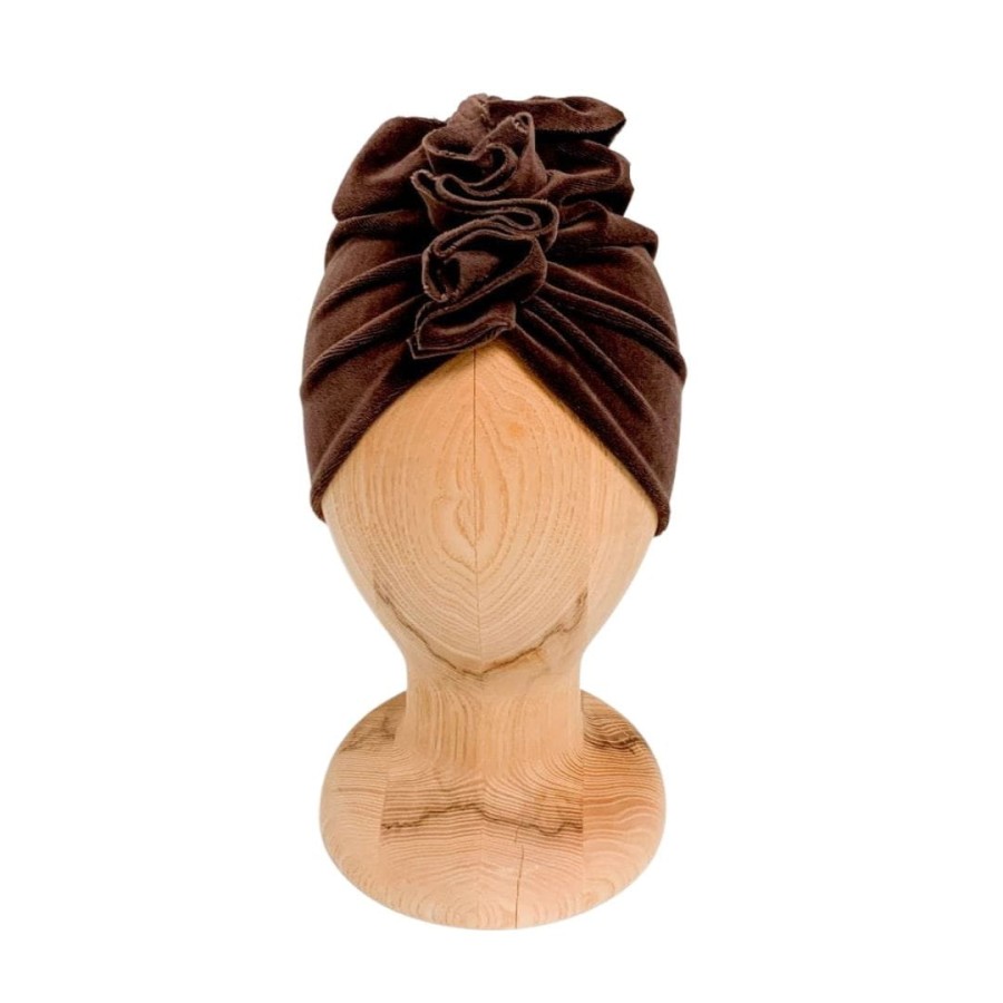Turban Velvet Dark Chocolate RÓŻNE ROZMIARY / Looks by LUKS