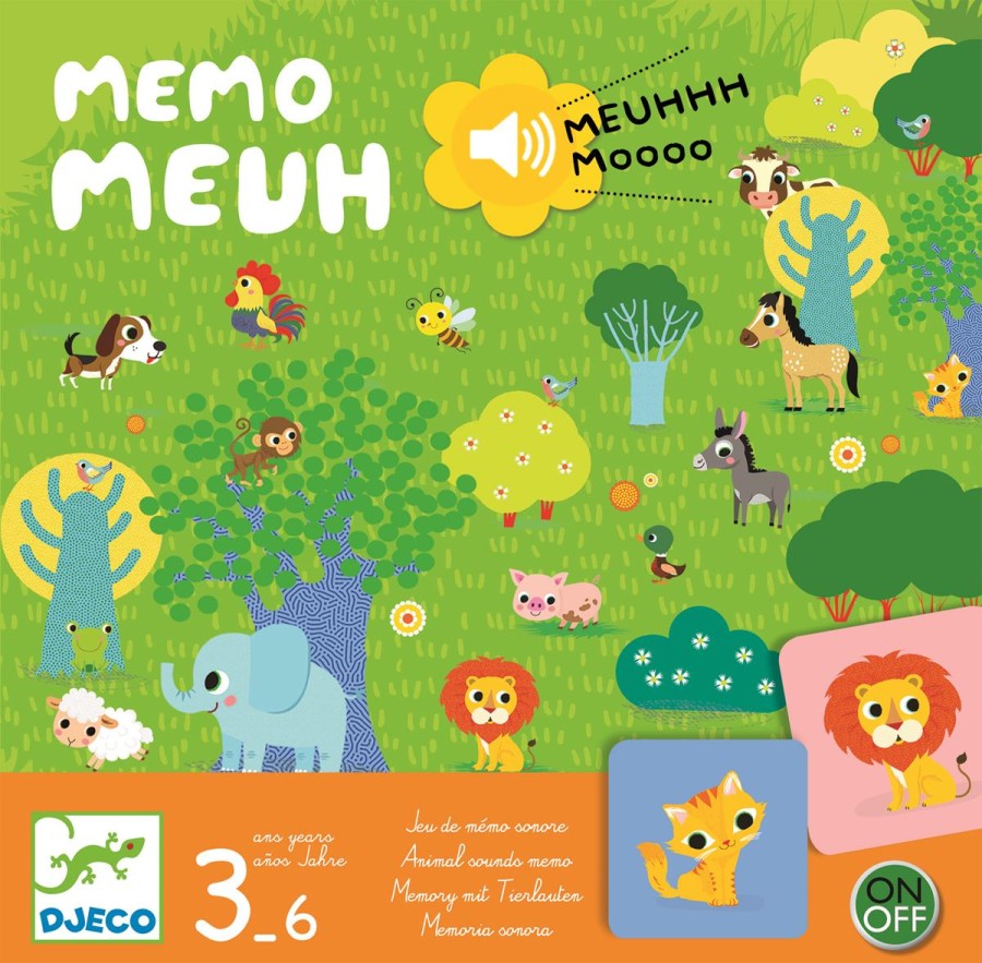 Gra planszowa MEMO MEUUUH z dźwiękiem / Djeco