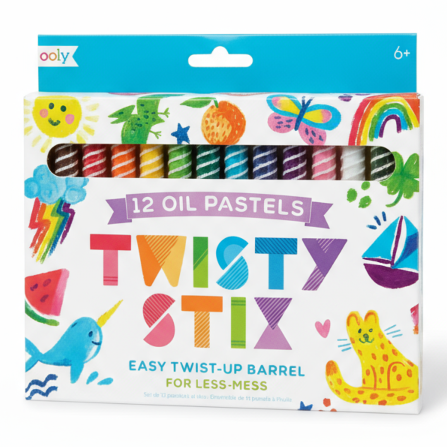 Kredki olejne wykręcane pastele 12 szt. Twisty Stix / Ooly