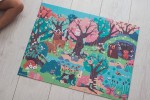 Świecące puzzle z mini-lampką UV Las 24 elementy 3+ / Janod