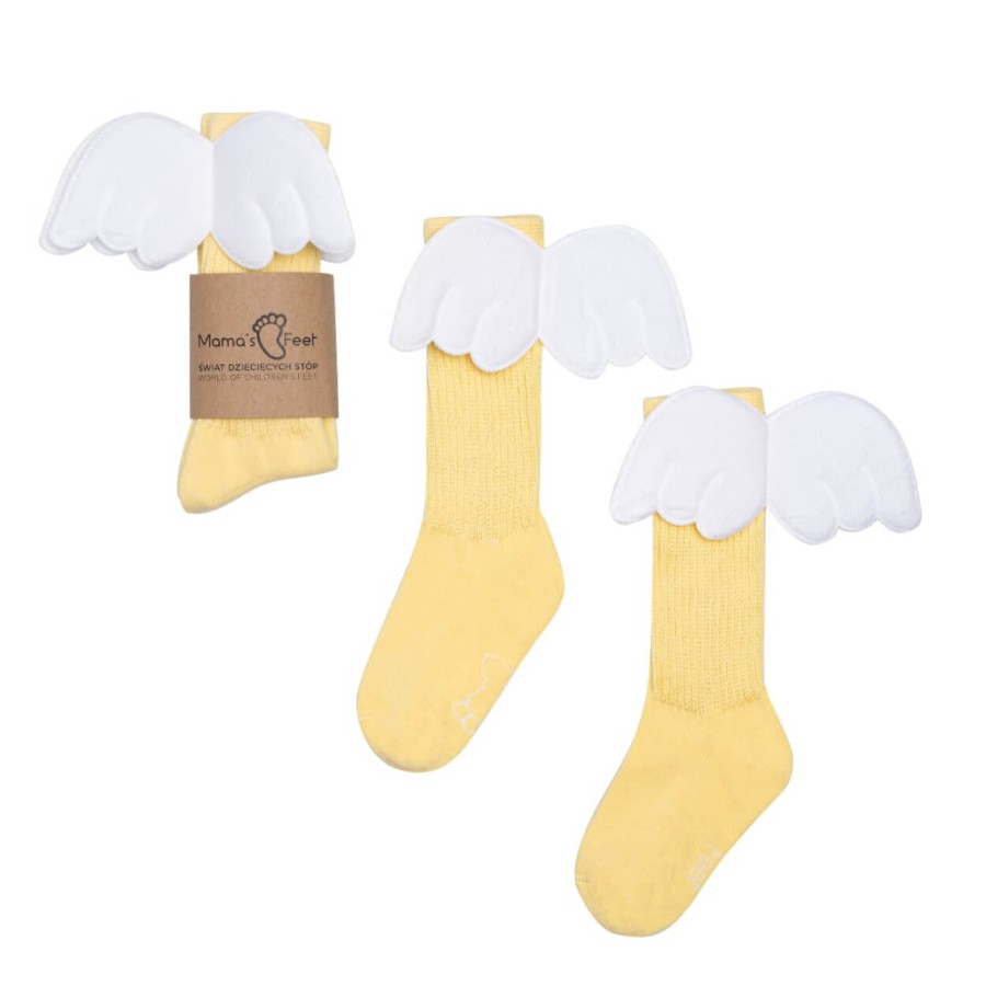 Podkolanówki Dziecięce - Kanarkowy Aniołek, różne rozmiary / Mama's Feet