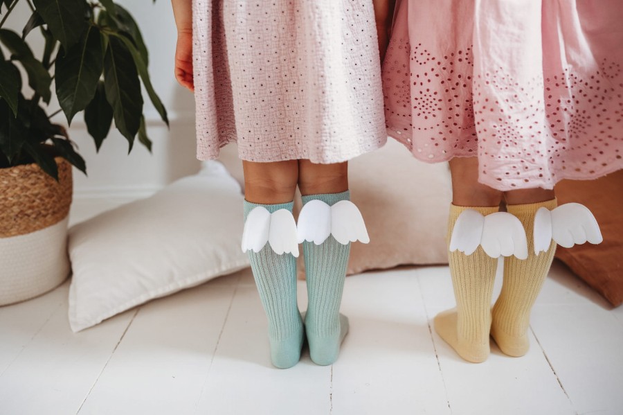 Podkolanówki Dziecięce - Kanarkowy Aniołek, różne rozmiary / Mama's Feet