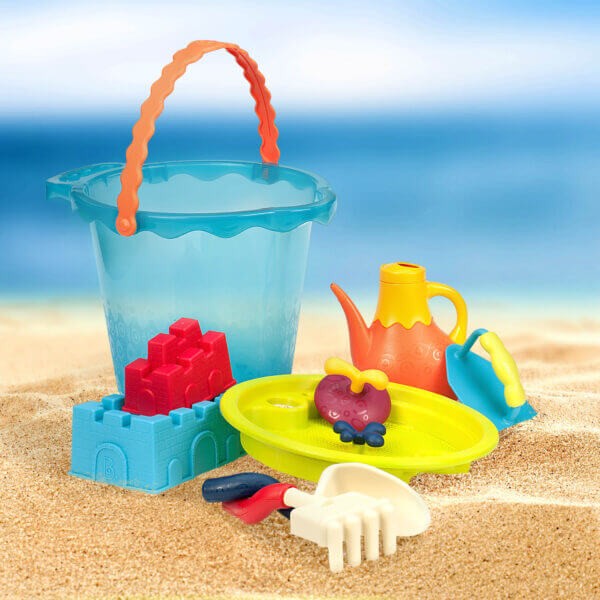 Shore Thing – wielkie wiadro z akcesoriami – niebieskie / B.Toys