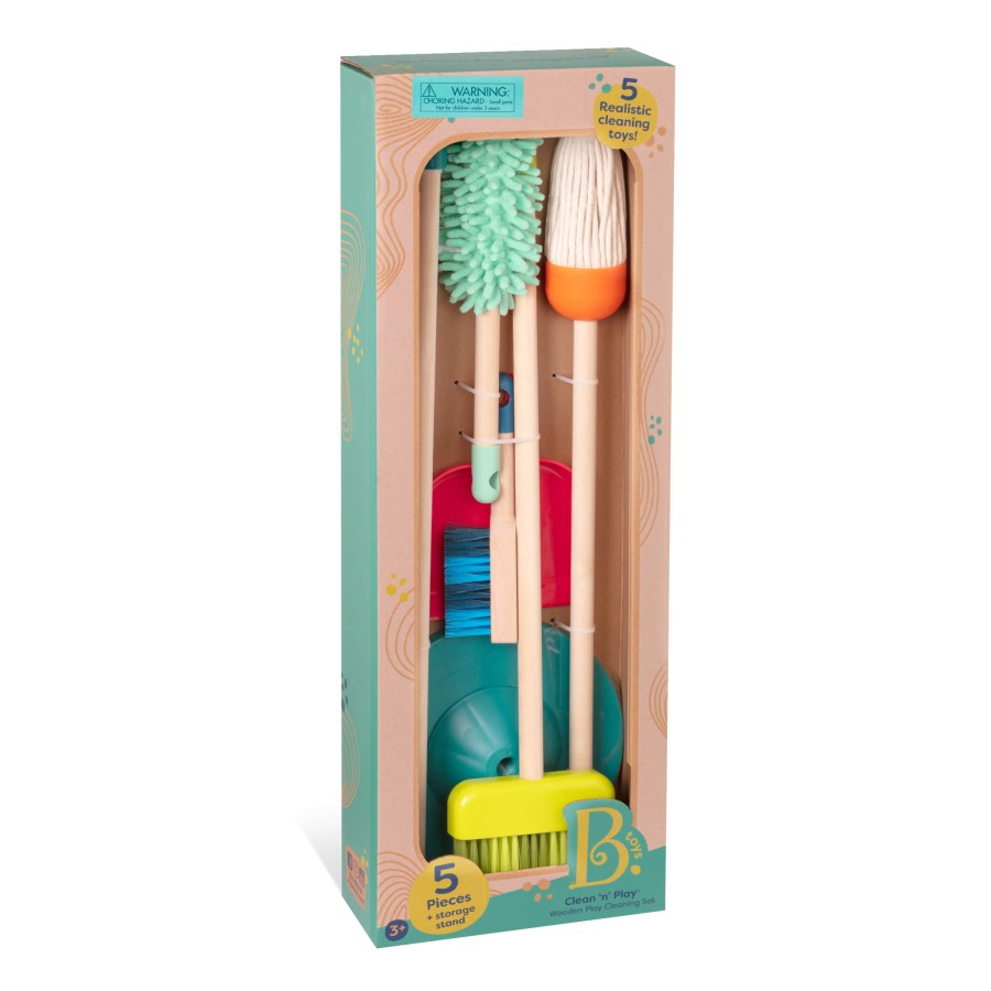 Clean ‘n’ Play – drewniany zestaw do sprzątania /B.Toys