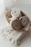 Bambusowy kocyk light beige 80x100 – fir /My Memi