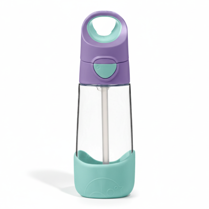 Tritanowa butelka ze słomką 450ml Lilac Pop / b.box