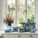Organizer na pieluchy pikowany - Boho Palms - deep ocean / La Millou