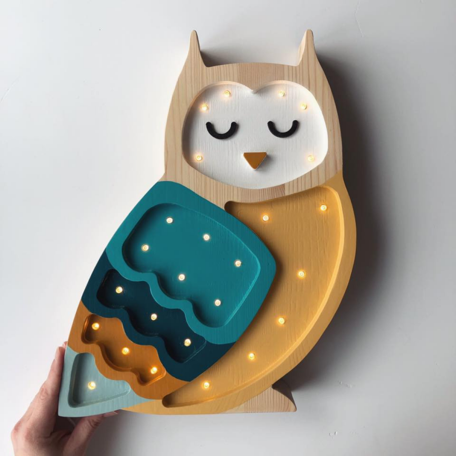 Lampa Little Lights Sowa MUSTARD / Little Lights
