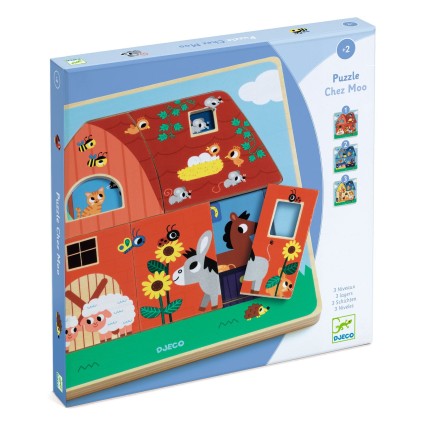 Puzzle dla najmłodszych, 3 plansze- gospodarstwo / Djeco DJ01482