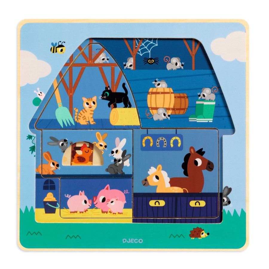 Puzzle dla najmłodszych, 3 plansze- gospodarstwo / Djeco DJ01482