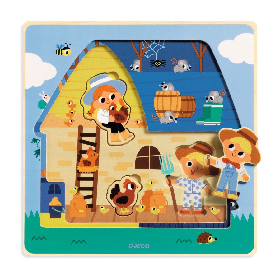 Puzzle dla najmłodszych, 3 plansze- gospodarstwo / Djeco DJ01482