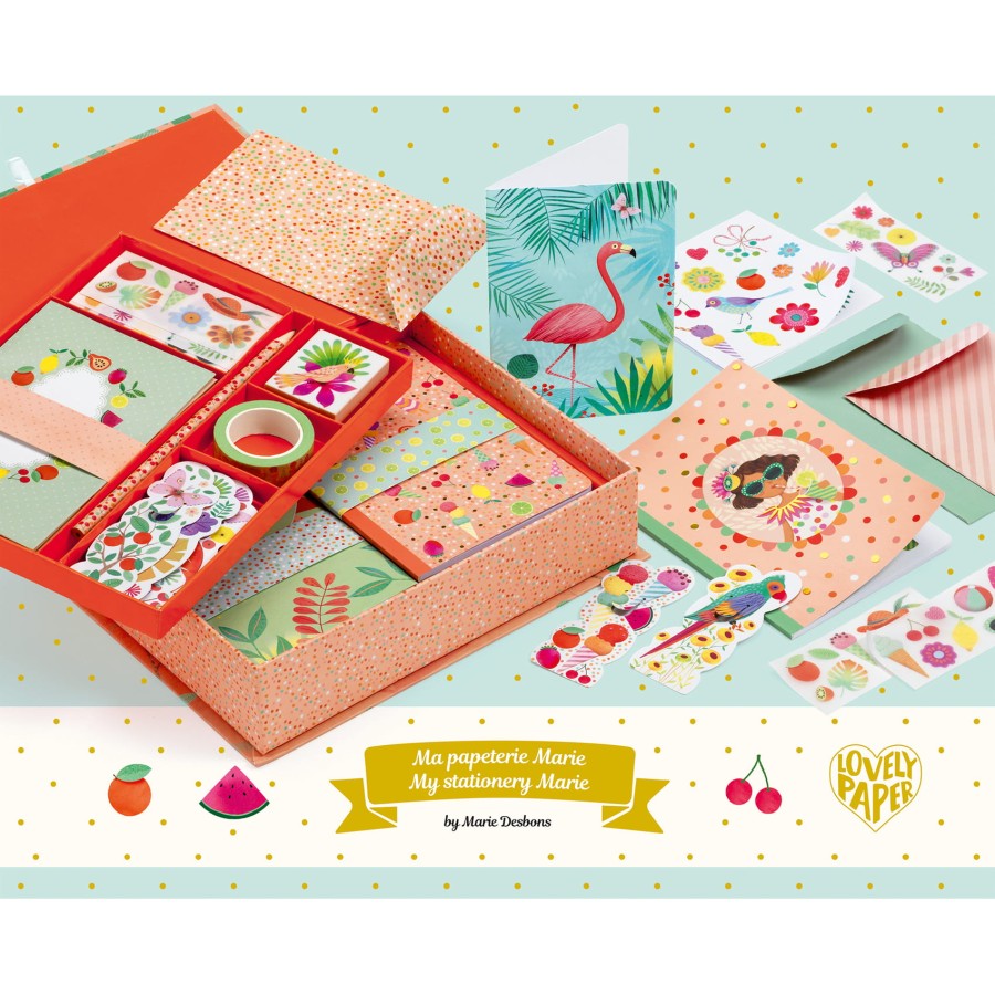 Kuferek z zestawem papierniczym MARIE / Djeco DD03503