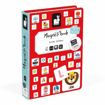 Magnetyczna układanka Polski Alfabet Magnetibook  / Janod  J02593
