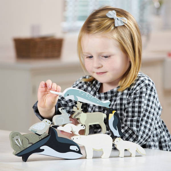 Drewniane figurki do zabawy - zwierzęta polarne / Tender Leaf Toys