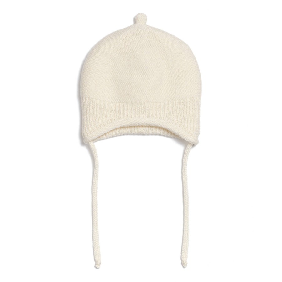 Czapka merino 100% CREAM / Pink no More