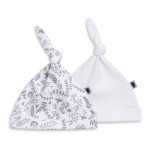 Czapka BOTANIC & WHITE 0-3 miesiące DWUPAK / Pink no More