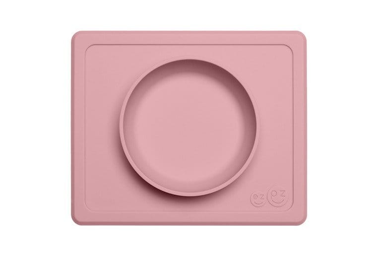 Silikonowa miseczka z podkładką 2w1 Mini Bowl pastelowy róż / EZPZ