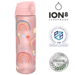 Wąska butelka na napoje I8RF500PNTEXTB - Rainbows , 500ml / ION8®