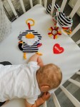 Spirala zawieszka lisek czarno-biały na wózek pobudzająca zmysły / Mom's Care