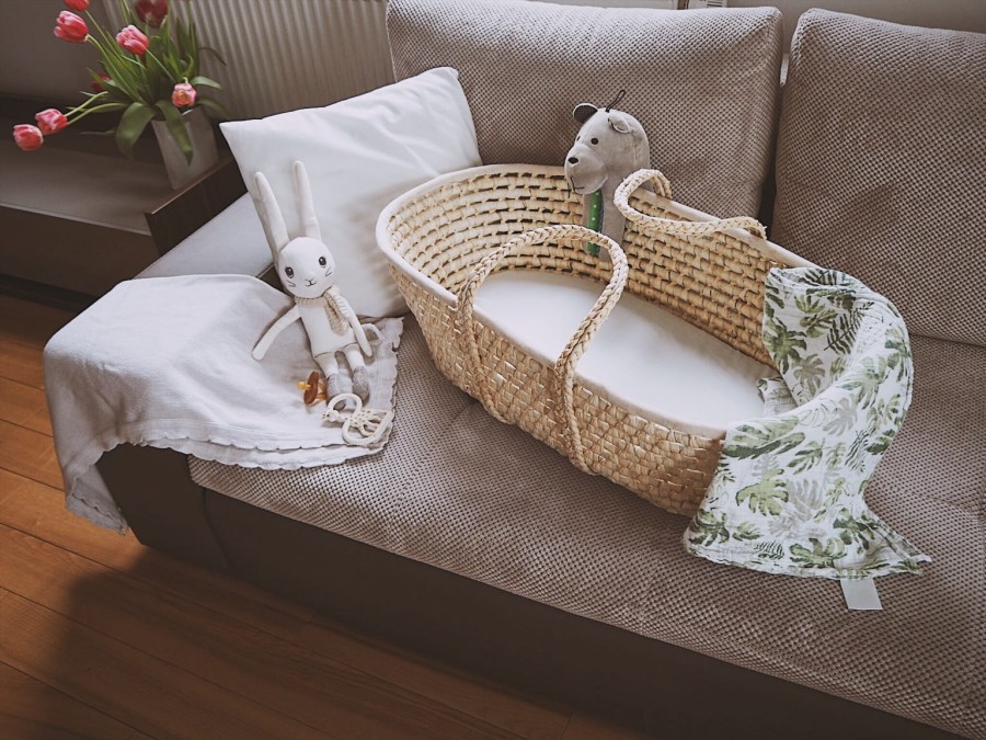 Kosz mojżesza Ahojbaby + materacyk / AhojBaby